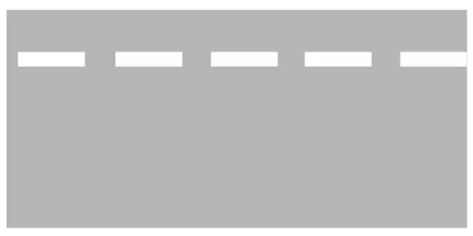 Прерывистая боковая линия — указывает на въезды/съезды слева